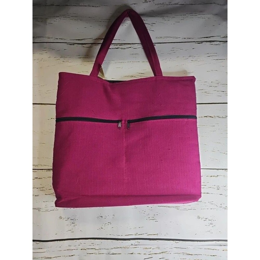Lucia’s Imports Guatemalan Embroidered Cat Tote Bag Fair Trade Mayan Textile - Picture 4 of 5